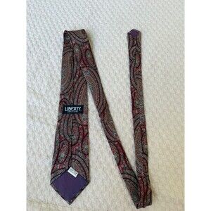 Vintage Liberty‎ of London 100% Silk Beautiful Floral Paisley Tie Necktie USA